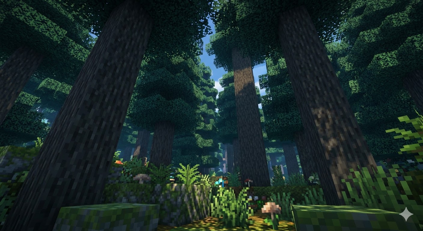 Minecraft old growth forest canopy